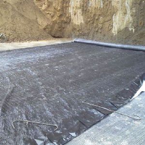 覆膜防水毯施工中